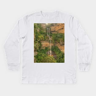 Katoomba Falls portrait Kids Long Sleeve T-Shirt